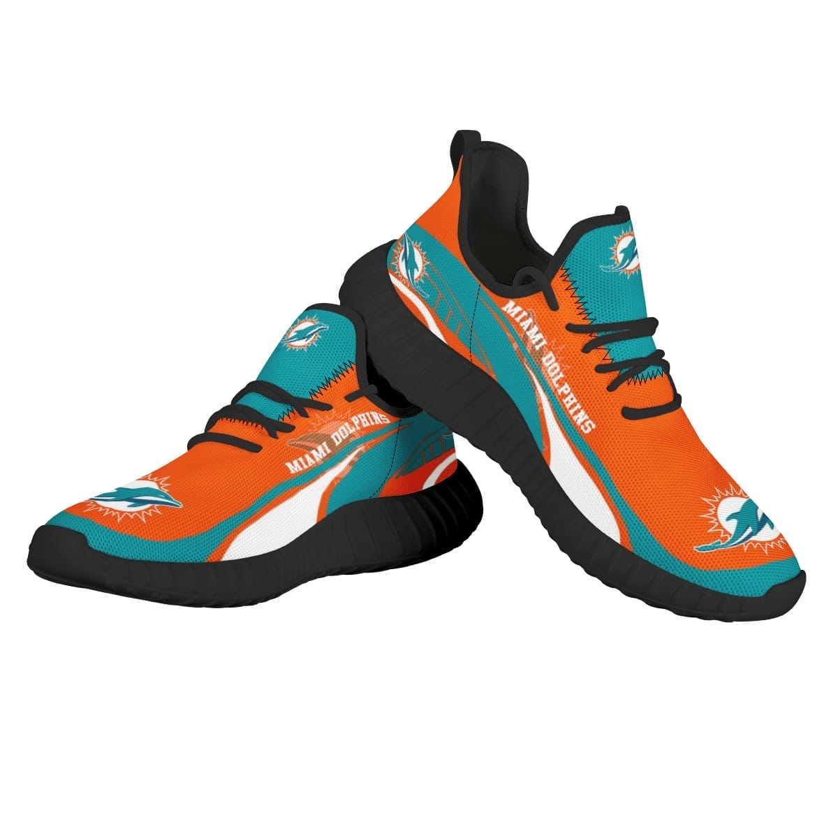 Miami Dolphins Sneaker Shoes NFL For Men Women Fans - Image 2