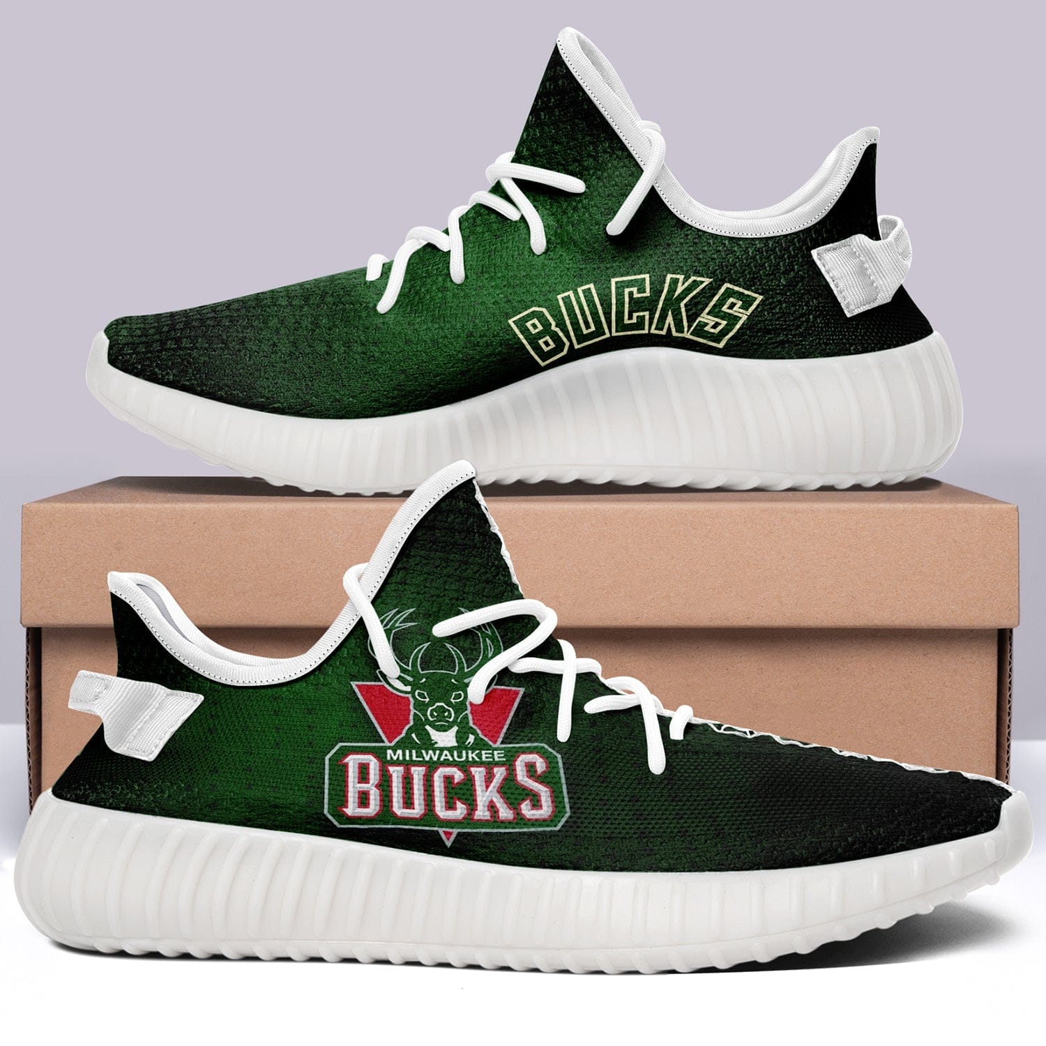Milwaukee Bucks NBA 350v Yeezy Sneakers For Men Women Fans - Image 3