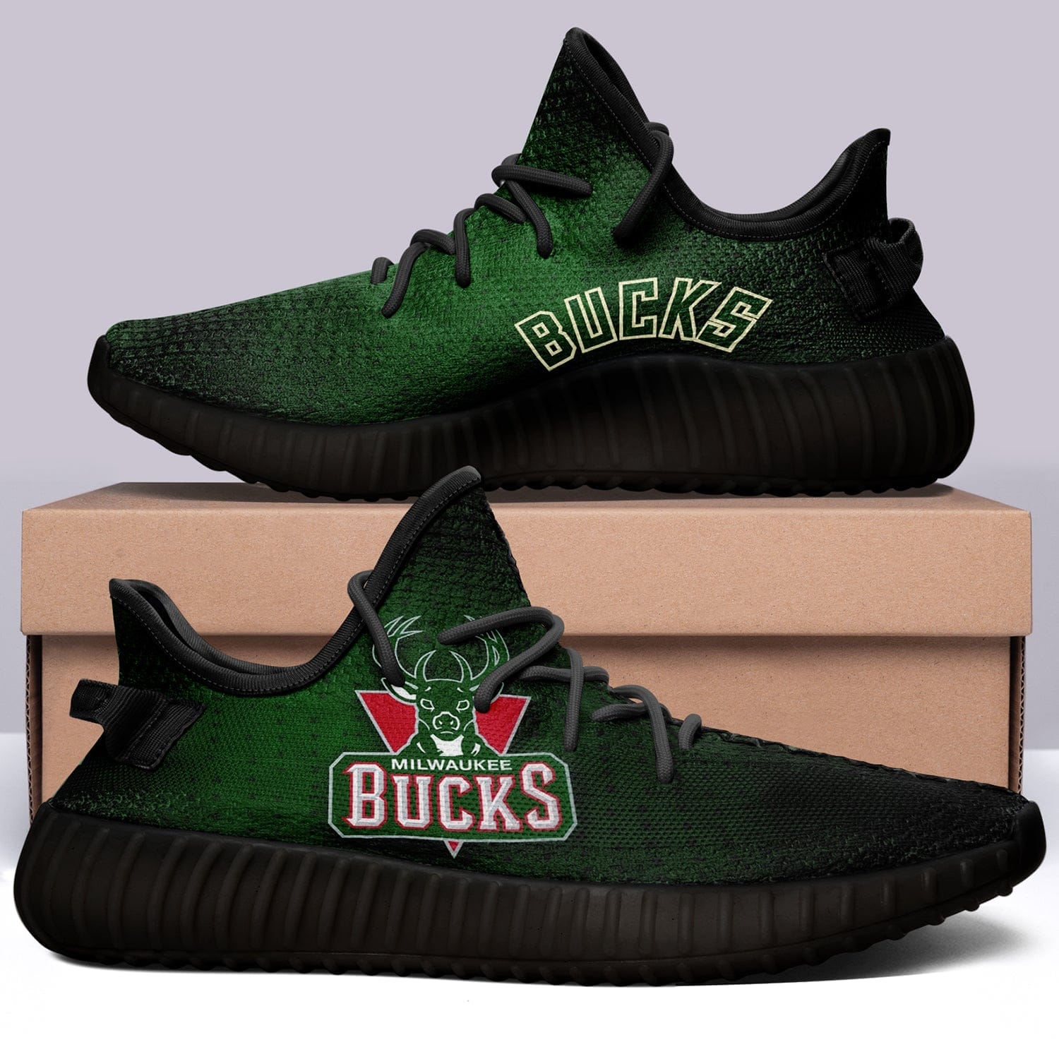 Milwaukee Bucks NBA 350v Yeezy Sneakers For Men Women Fans - Image 2