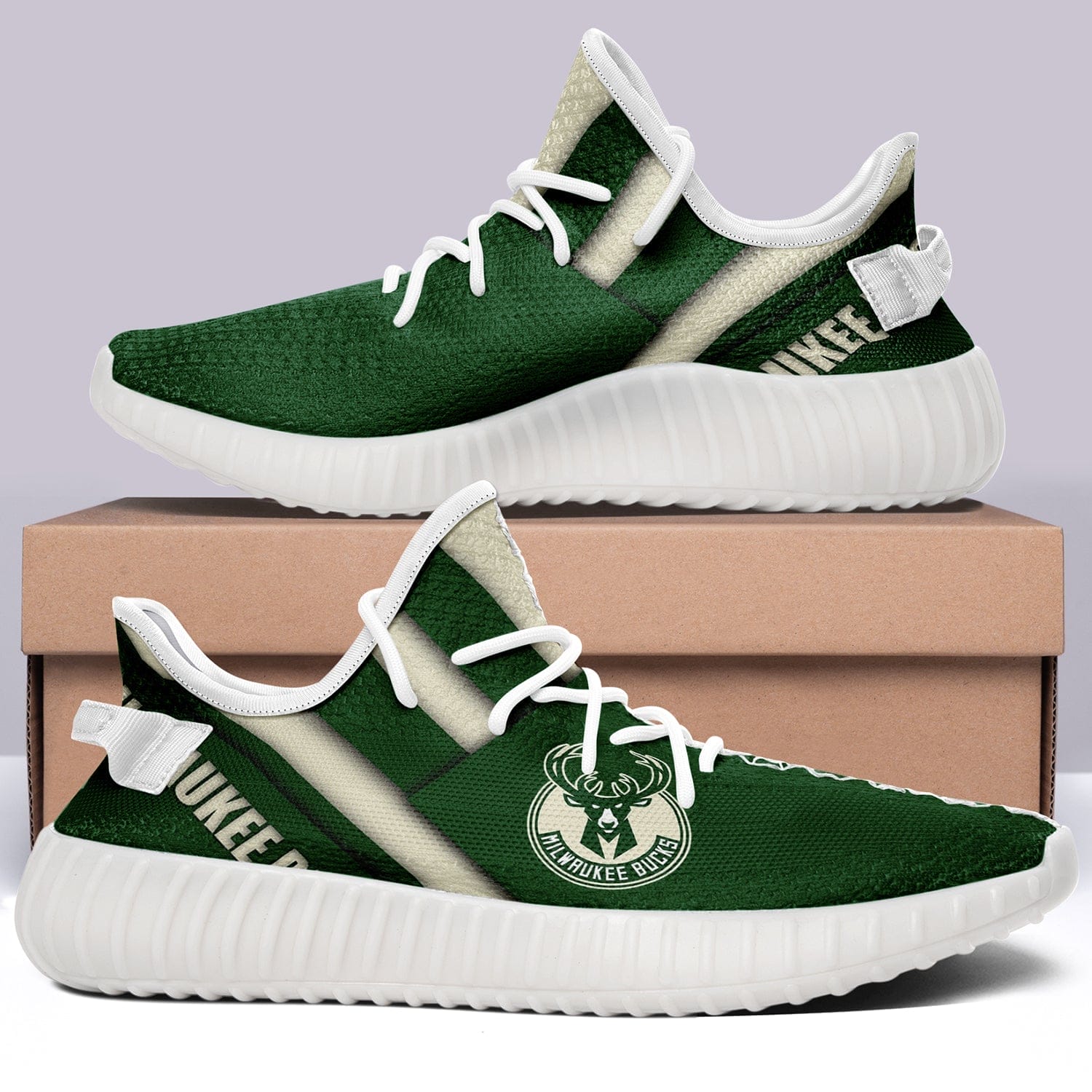 Milwaukee Bucks NBA 350v Yeezy Sneakers For Men Women Fans - Image 6
