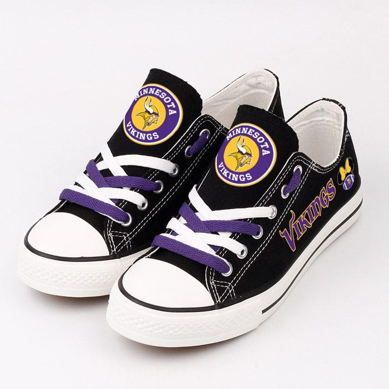 Minnesota Vikings Low Top Canvas Sport Sneakers Shoes For Men Women Fans - Image 3