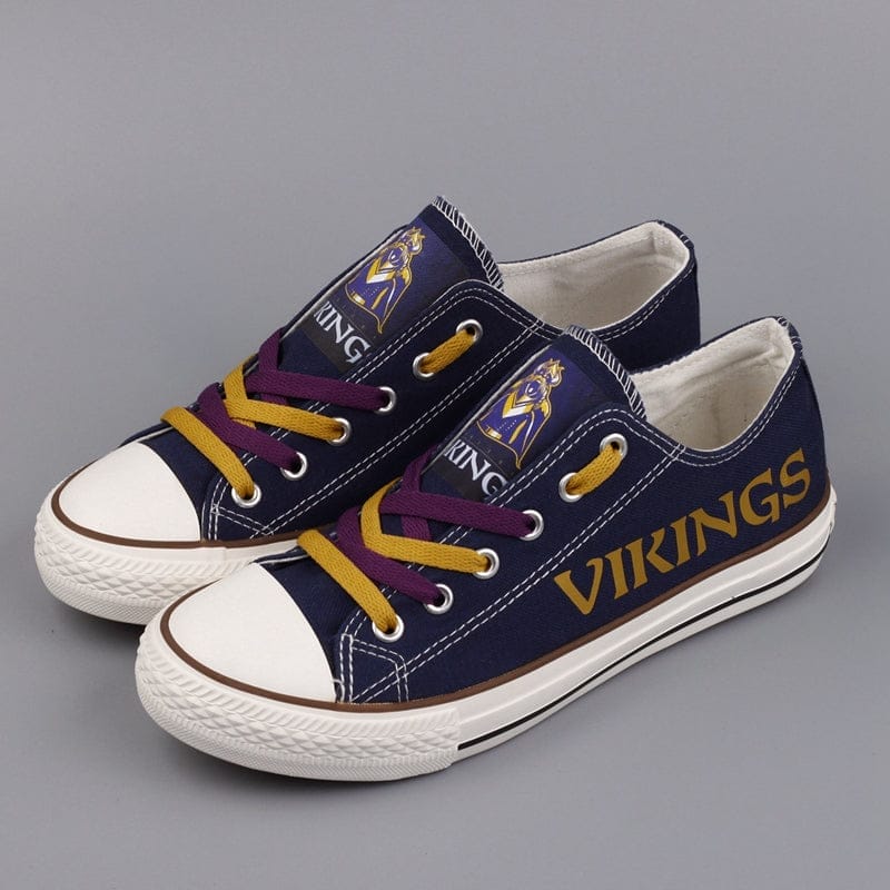 Minnesota Vikings Low Top Canvas Sport Sneakers Shoes For Men Women Fans - Image 5