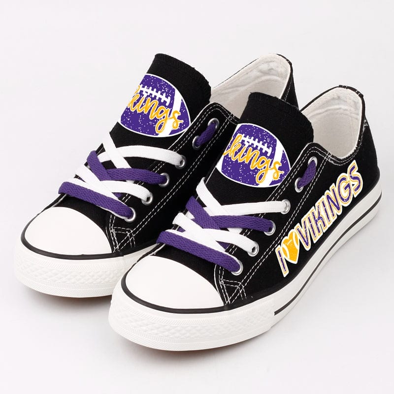 Minnesota Vikings Low Top Canvas Sport Sneakers Shoes For Men Women Fans - Image 6