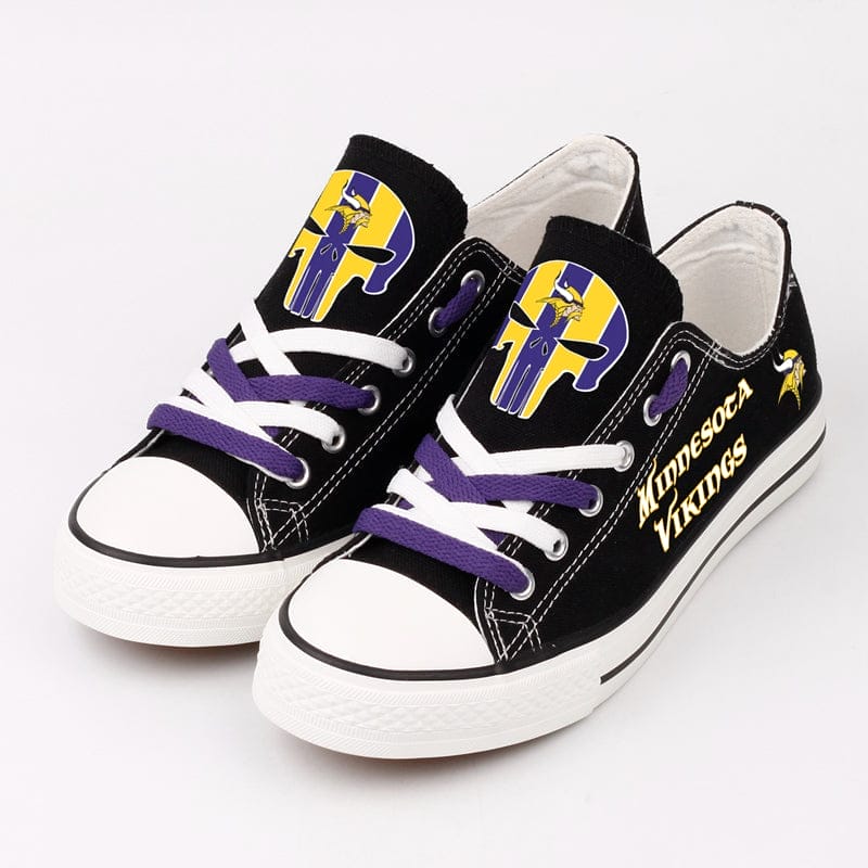Minnesota Vikings Low Top Canvas Sport Sneakers Shoes For Men Women Fans - Image 4