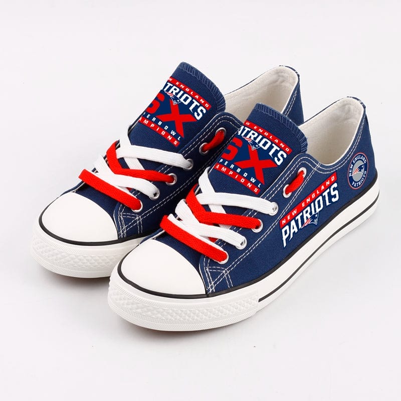 New England Patriots Low Top Canvas Sport Sneakers Shoes For Men Women Fans