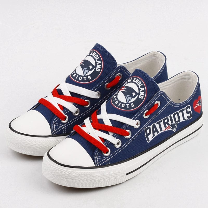 New England Patriots Low Top Canvas Sport Sneakers Shoes For Men Women Fans