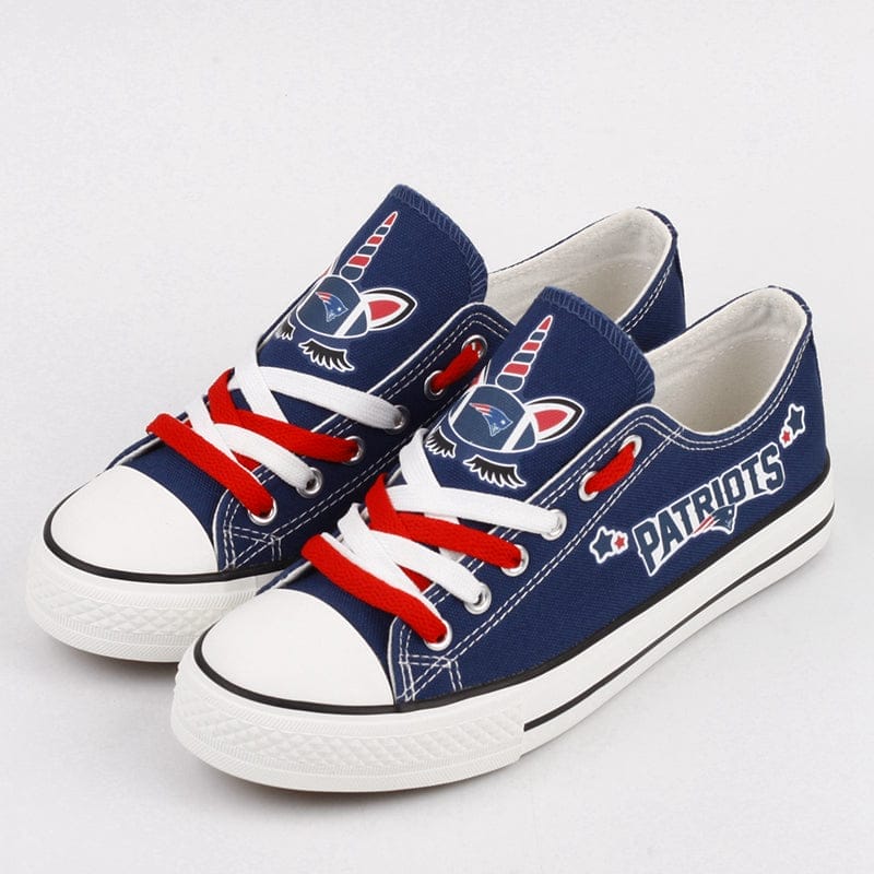 New England Patriots Low Top Canvas Sport Sneakers Shoes For Men Women Fans - Image 2