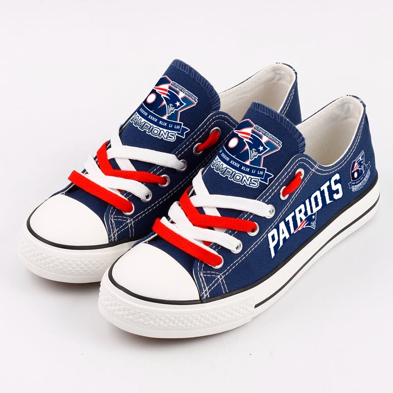 New England Patriots Low Top Canvas Sport Sneakers Shoes For Men Women Fans - Image 3