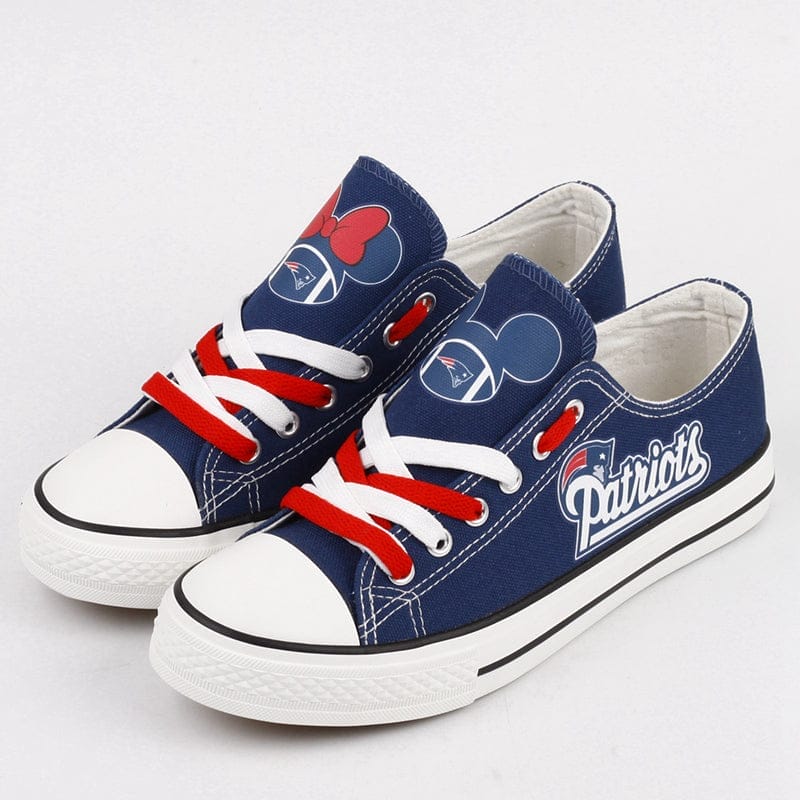 New England Patriots Low Top Canvas Sport Sneakers Shoes For Men Women Fans - Image 3