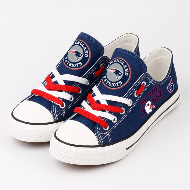New England Patriots Low Top Canvas Sport Sneakers Shoes For Men Women Fans - Image 4