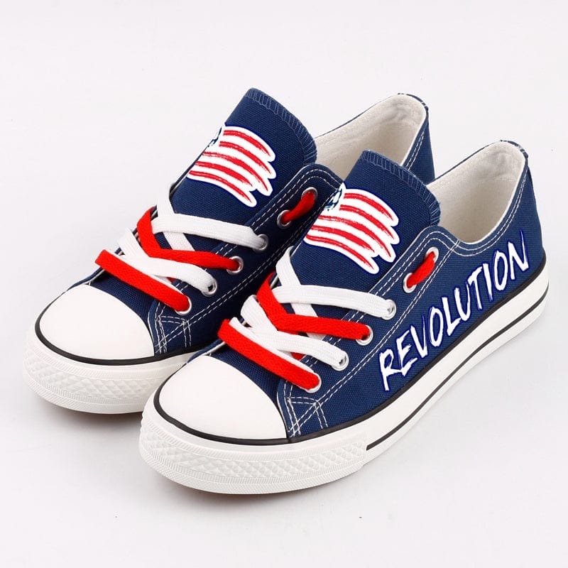 New England Revolution Low Top Canvas Sport Sneakers Shoes For Men Women Fans