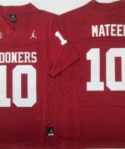 Oklahoma Sooners #10 John Mateer Jersey 2025 F.U.S.E. Football Stitched