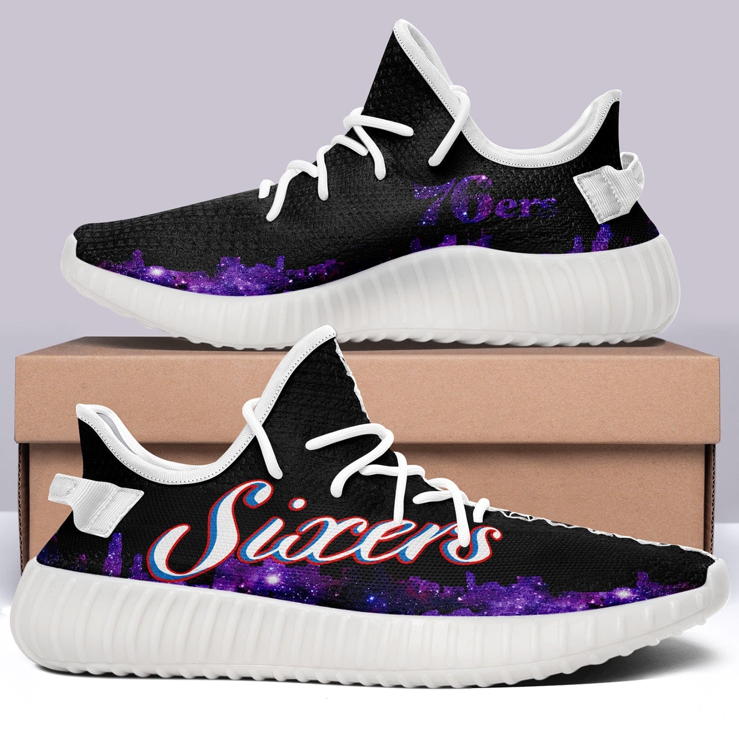 Philadelphia 76ers NBA 350v Yeezy Sneakers For Men Women Fans - Image 4