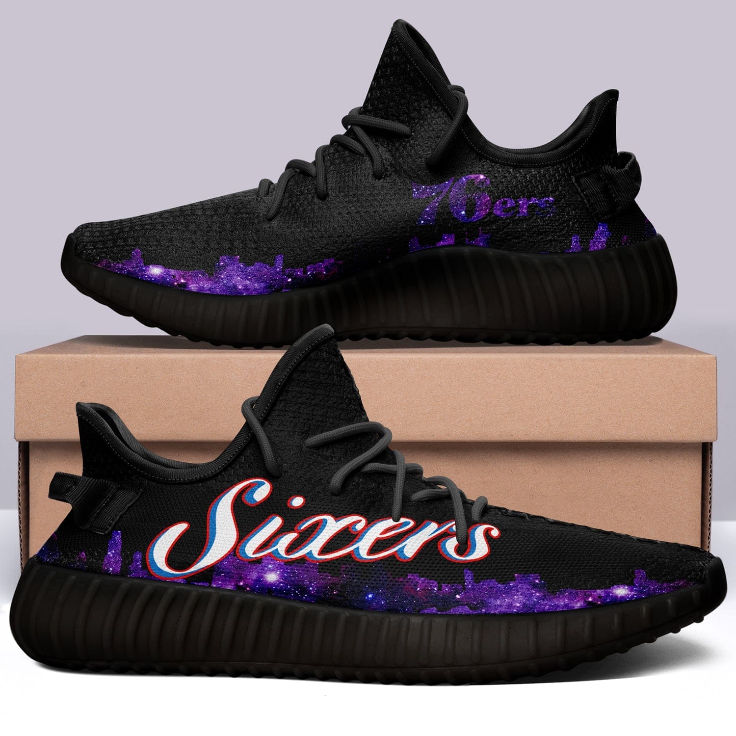Philadelphia 76ers NBA 350v Yeezy Sneakers For Men Women Fans - Image 3