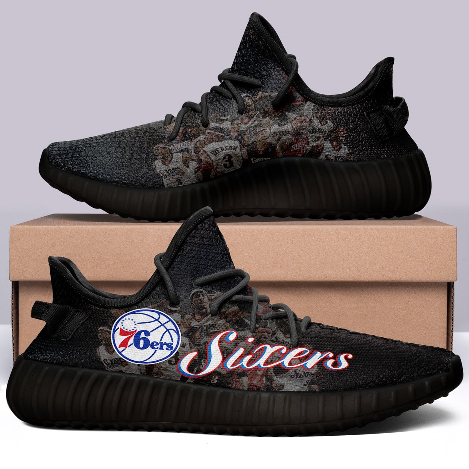Philadelphia 76ers NBA 350v Yeezy Sneakers For Men Women Fans