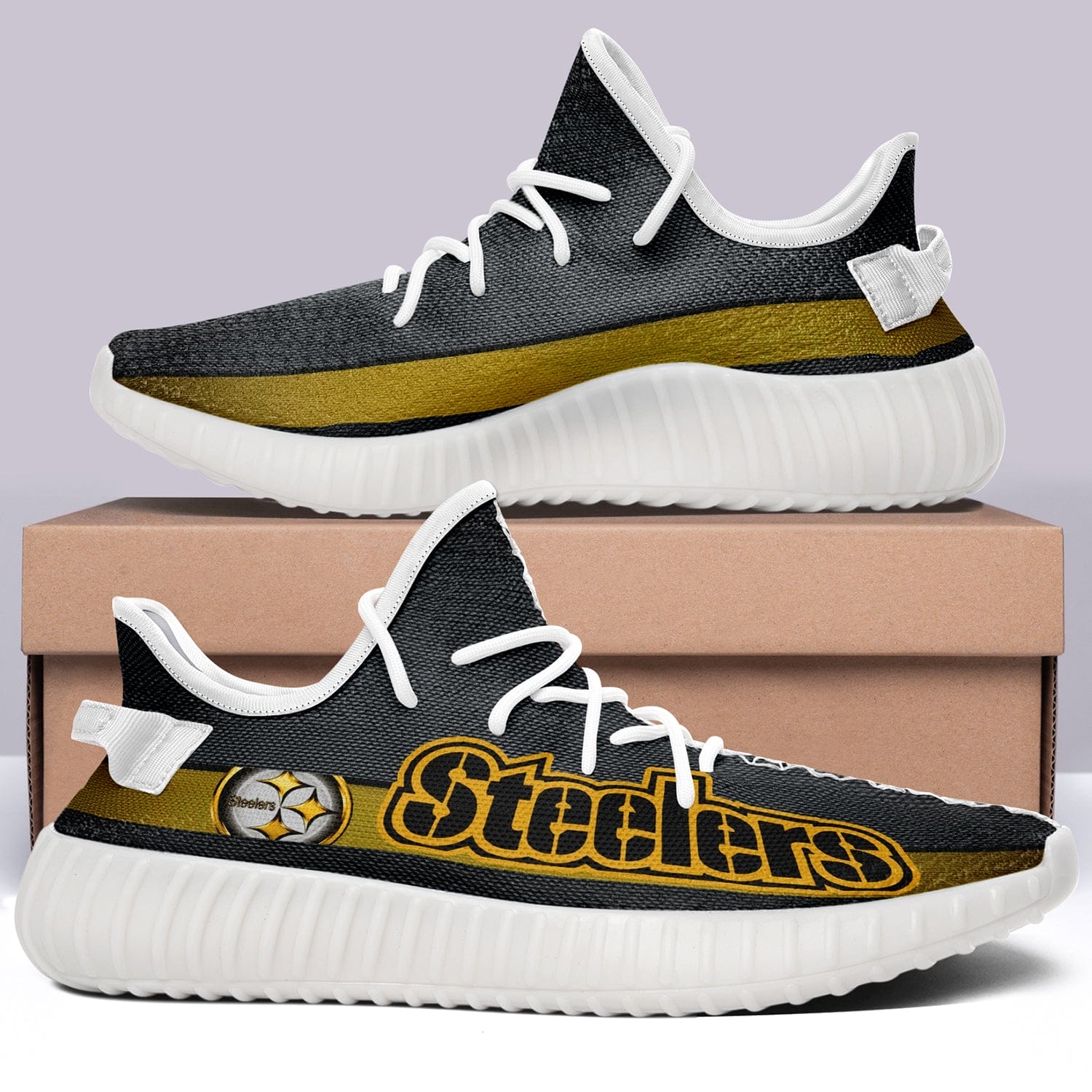 Pittsburgh Steelers NFL 350v Yeezy Sneakers For Men Women Fans