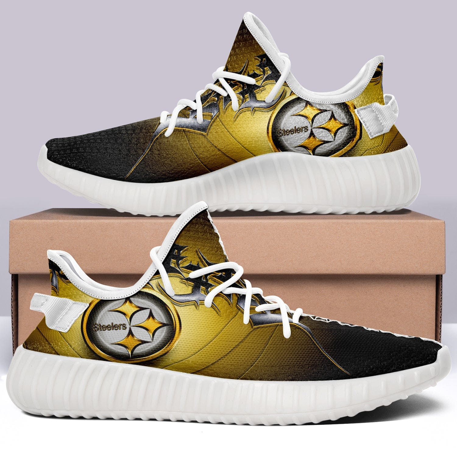 Pittsburgh Steelers NFL 350v Yeezy Sneakers For Men Women Fans - Image 5
