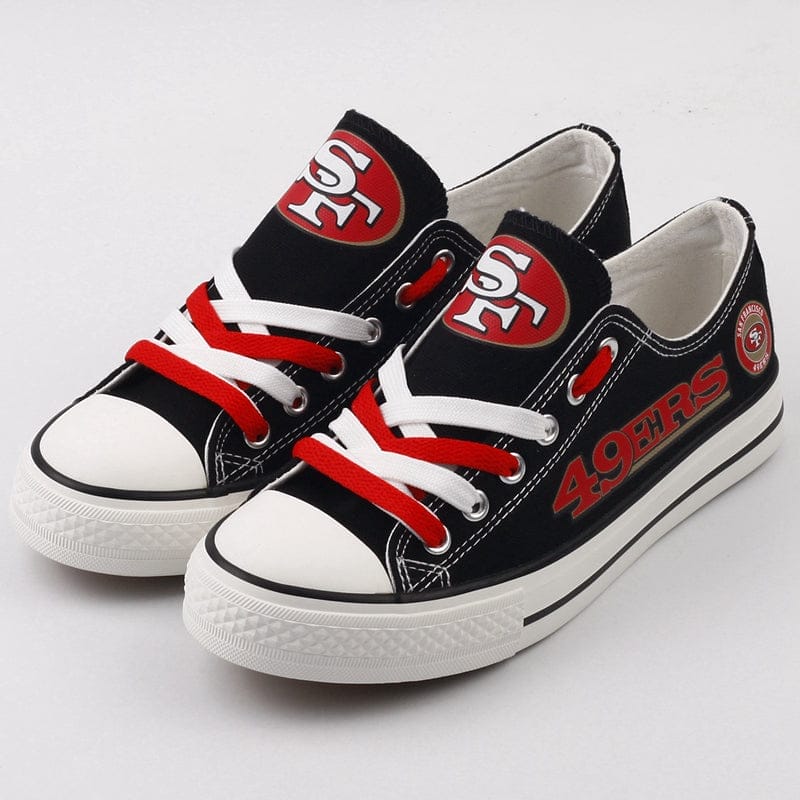 San Francisco 49ers Low Top Canvas Sport Sneakers Shoes For Men Women Fans