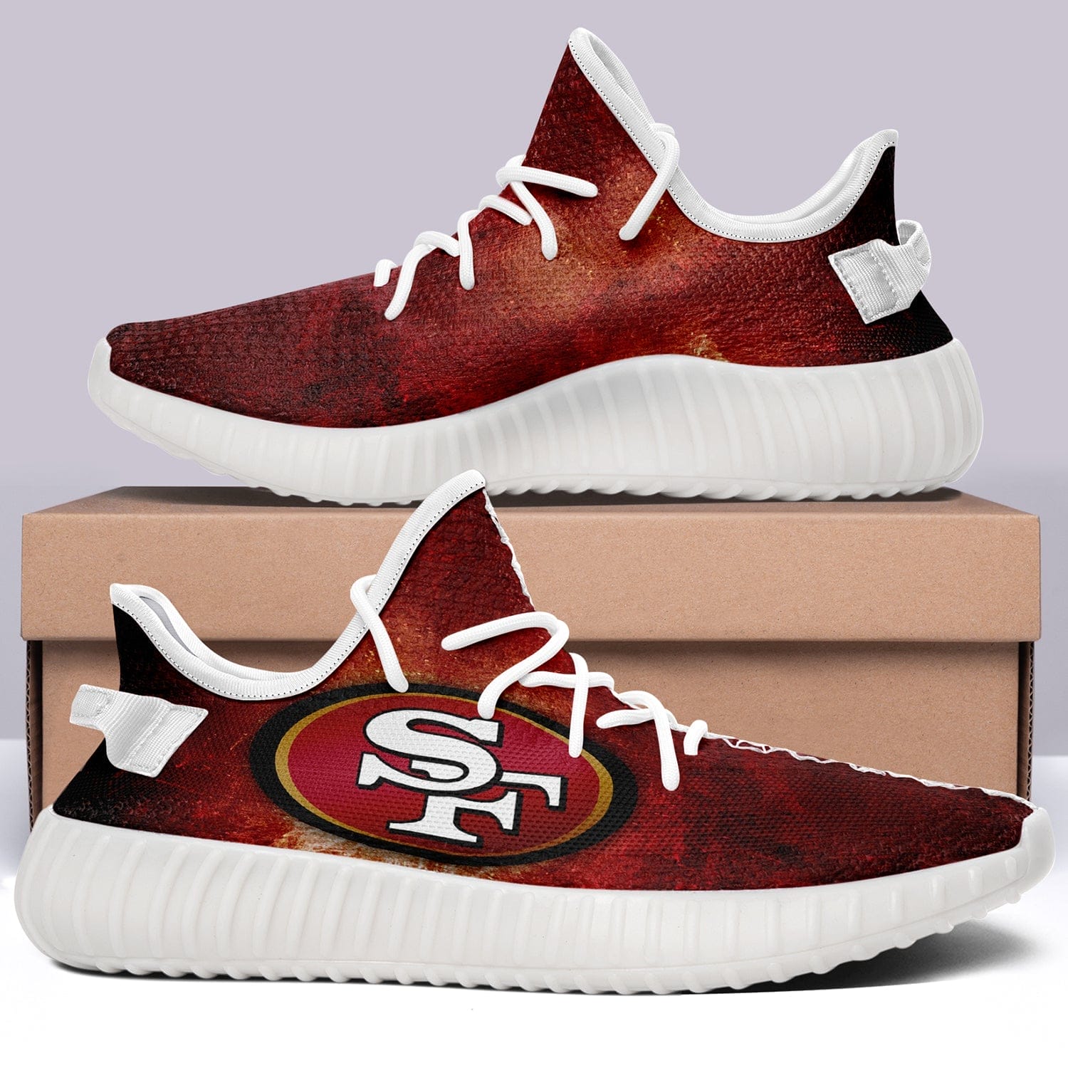 San Francisco 49ers V1 NFL 350v Yeezy Sneakers For Men Women Fans - Image 4