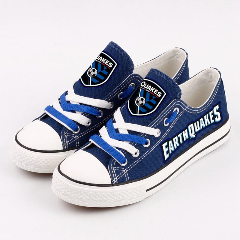 San Jose Earthquakes Low Top Canvas Sport Sneakers Shoes For Men Women Fans