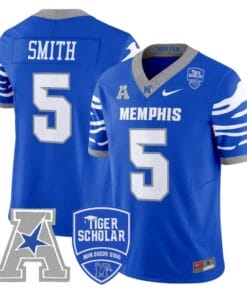Sutton Smith Jersey #5 Memphis Tigers 2025 Vapor Limited Stitched Royal