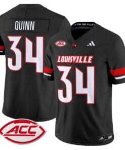 TJ Quinn Jersey #34 Louisville Cardinals 2025 Vapor Limited Stitched
