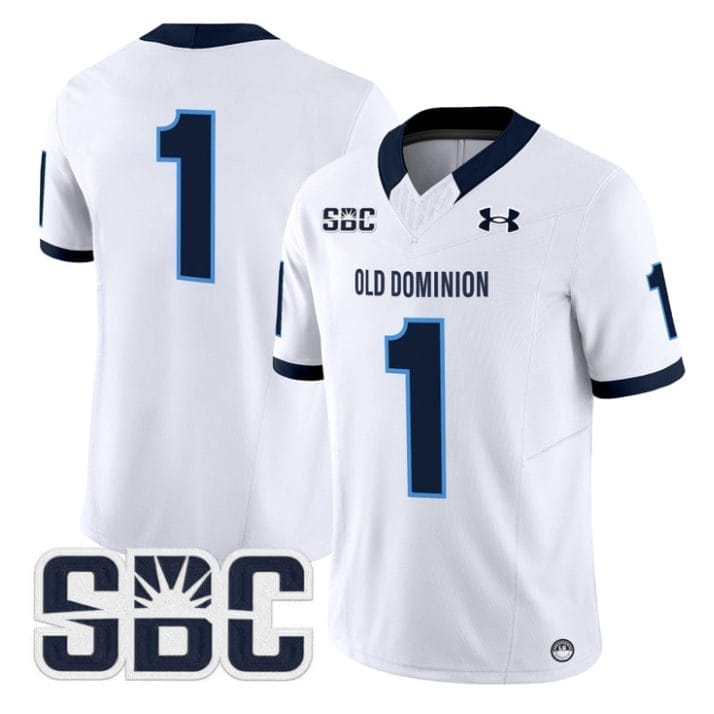 Team Jersey #1 Old Dominion Monarchs 2025 Vapor Limited Stitched White