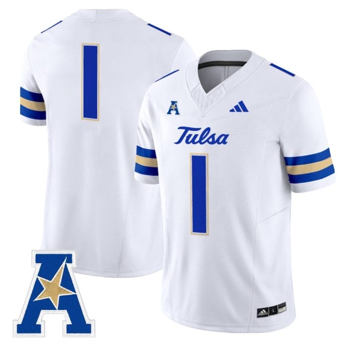 Team Jersey #1 Tulsa Golden Hurricane 2025 Vapor Limited Stitched White