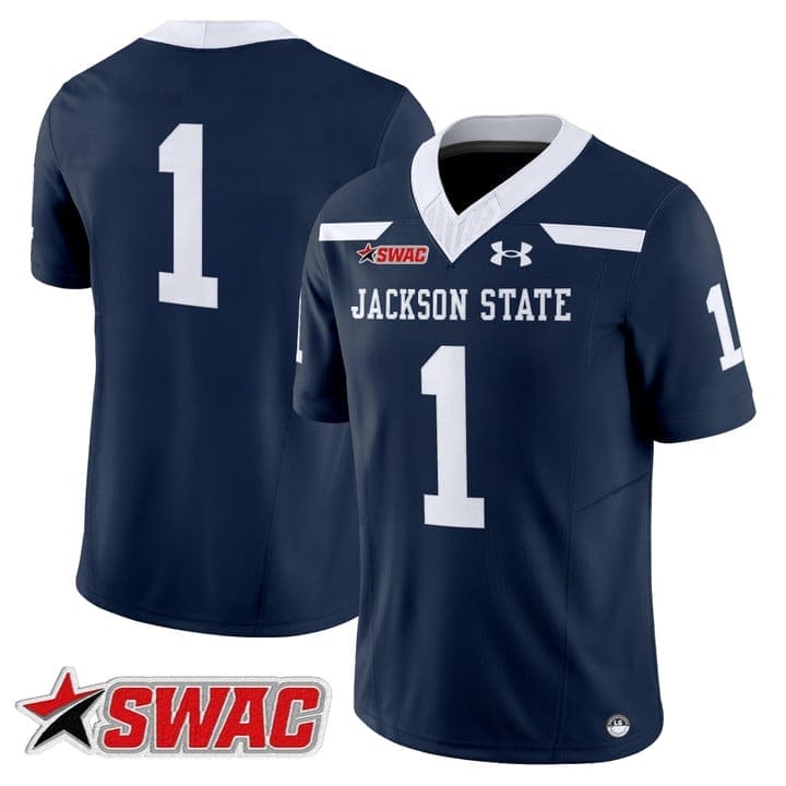 Team Jersey #1 Jackson State Tigers 2025 Vapor Limited Stitched - Image 4