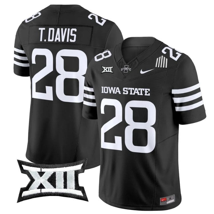 Troy Davis Jersey #28 Iowa State Cyclones 2025 Limited Stitched Black