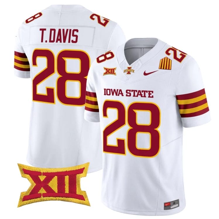 Troy Davis Jersey #28 Iowa State Cyclones 2025 Limited Stitched White