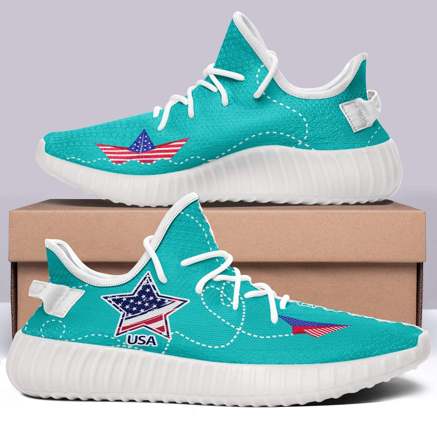USA Flag V14 350v Yeezy Sneakers For Men Women Fans