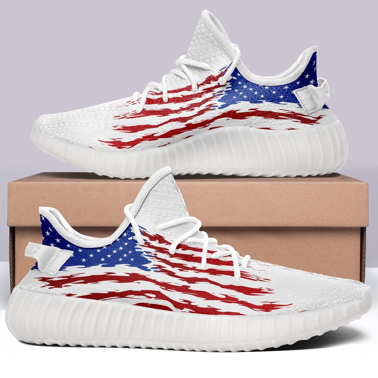 USA Flag V14 350v Yeezy Sneakers For Men Women Fans - Image 2