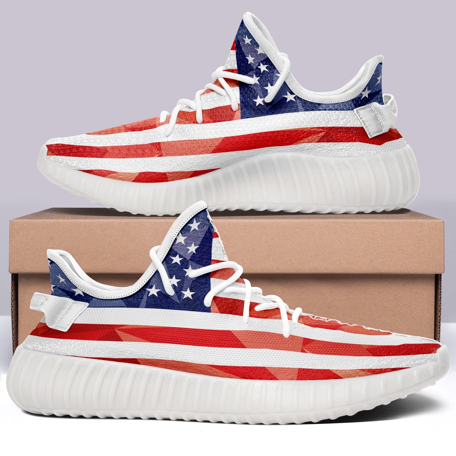 USA Flag V14 350v Yeezy Sneakers For Men Women Fans - Image 3