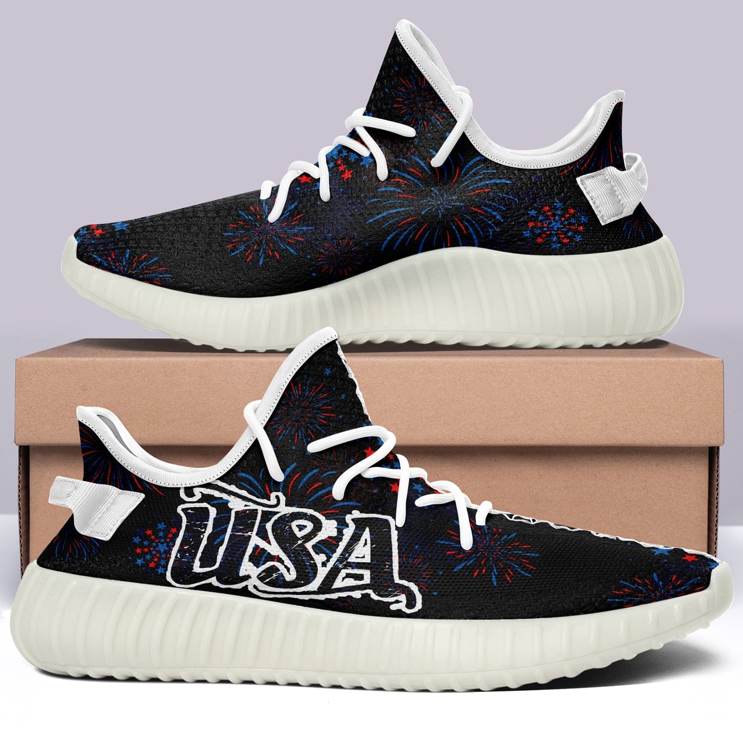 USA Flag V14 350v Yeezy Sneakers For Men Women Fans - Image 4