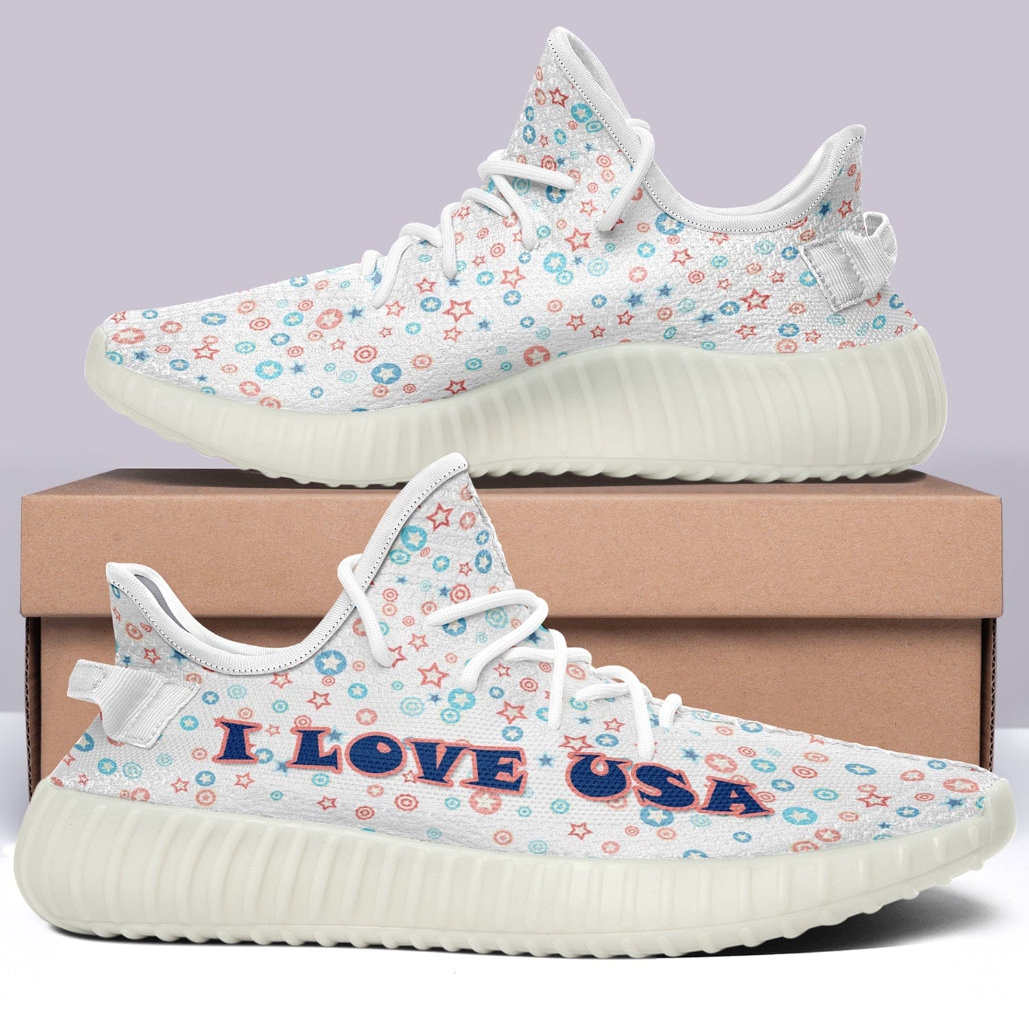 USA Flag V14 350v Yeezy Sneakers For Men Women Fans - Image 6