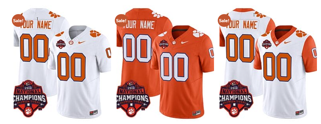 Custom Clemson Tigers Jersey