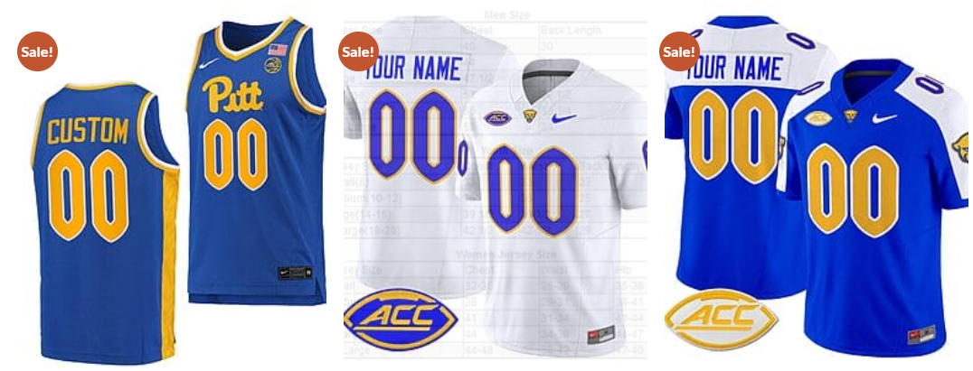 Custom Pittsburgh Panthers Jersey