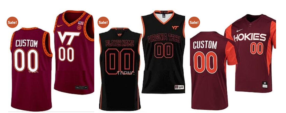 Custom Virginia Tech Hokies Jersey