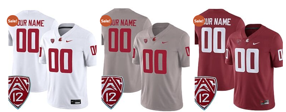 Custom Washington State Cougars Jersey