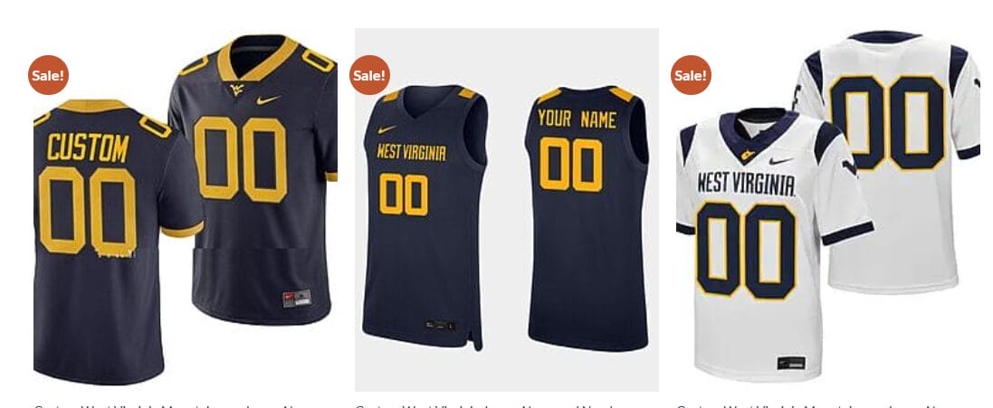 Custom West Virginia Jersey