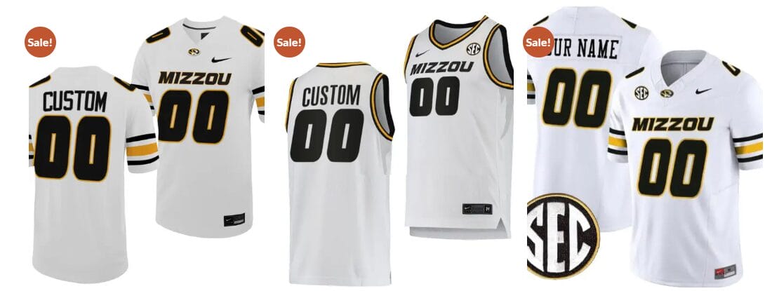 Custom Missouri Tigers Jersey
