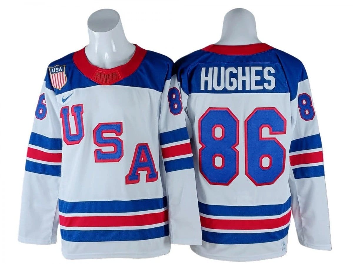 2026 Winter Olympics Team USA #86 Jack Hughes White Hockey Jersey