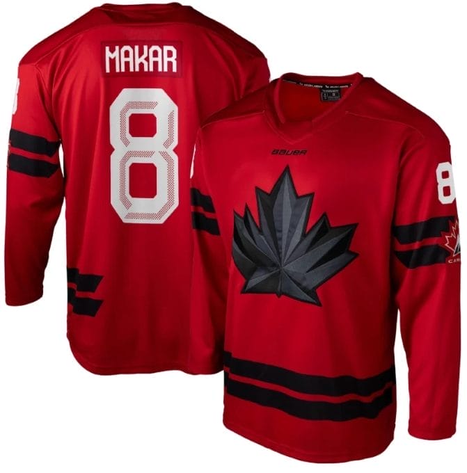 Cale Makar Jersey #8 Team Canada Hockey 2026 Winter Olympics Stitched Red