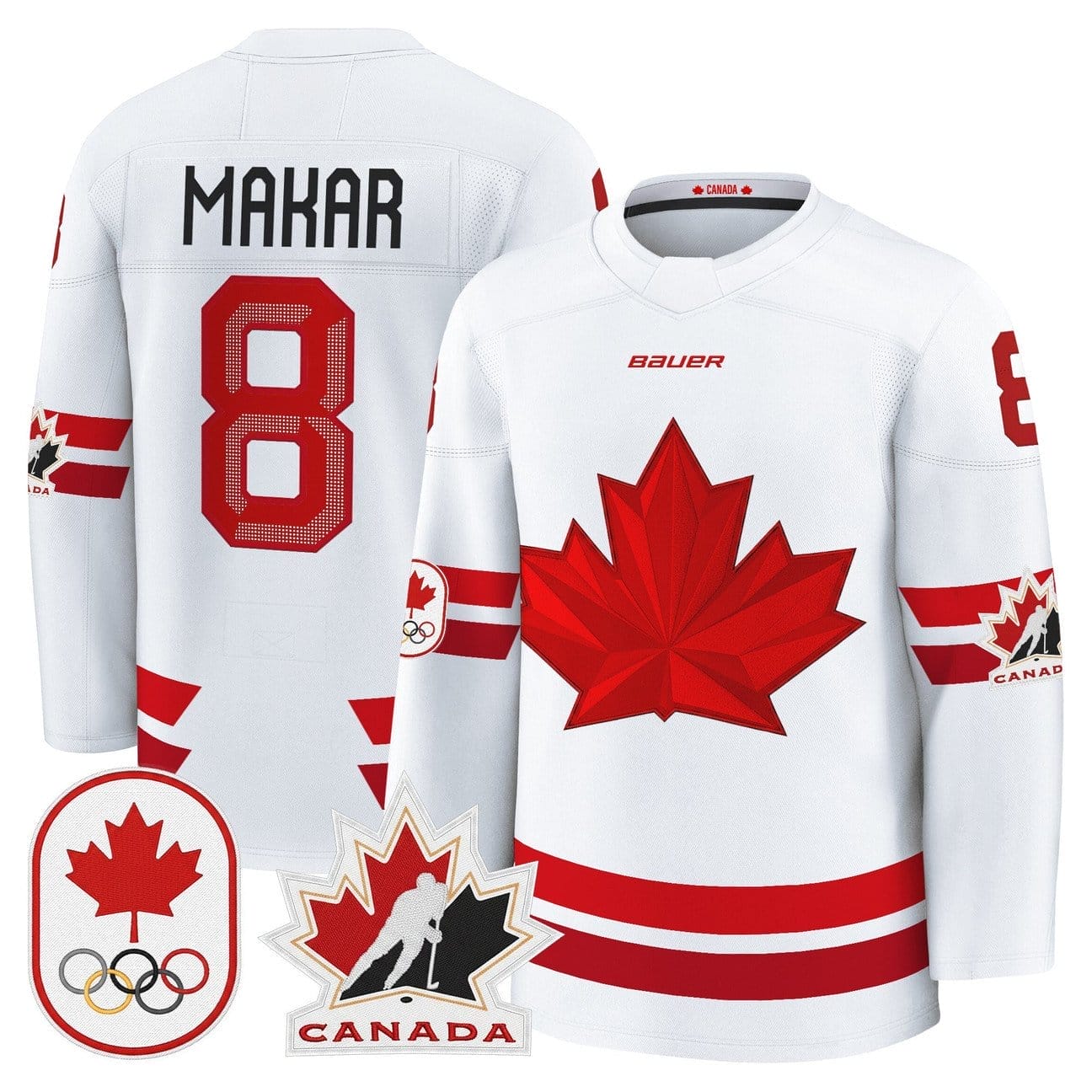 Cale Makar Jersey #8 Canada Olympic Premium Hockey Stitched - Image 3