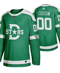 Custom Dallas Stars Jersey Name And Number 2020 Winter Green Classic Retro NHL