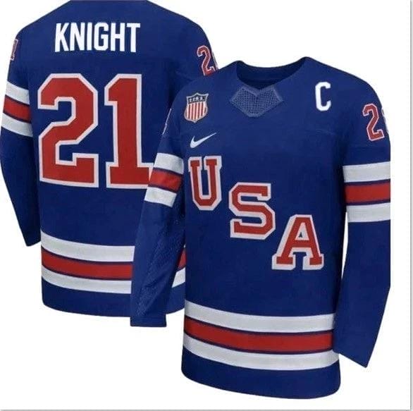 Hilary Knight Jersey #21 Team USA Winter Olympics 2026 Blue All STITCHED