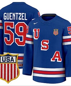 Jake Guentzel Jersey #59 USA Olympic 2026 Premium Hockey Stitched