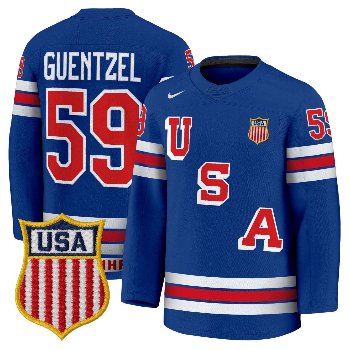 Jake Guentzel Jersey #59 USA Olympic 2026 Premium Hockey Stitched
