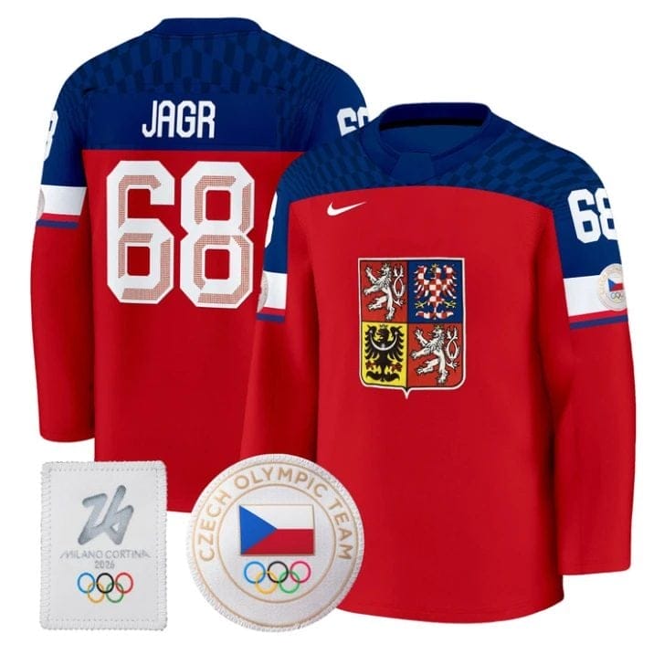 Jaromir Jagr Jersey #68 Czechia Olympic 2026 Premium Hockey All Stitched